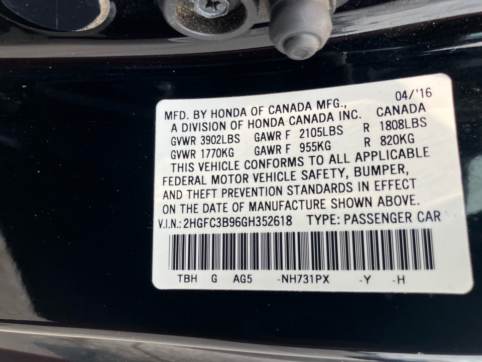 2016 Honda Civic Touring