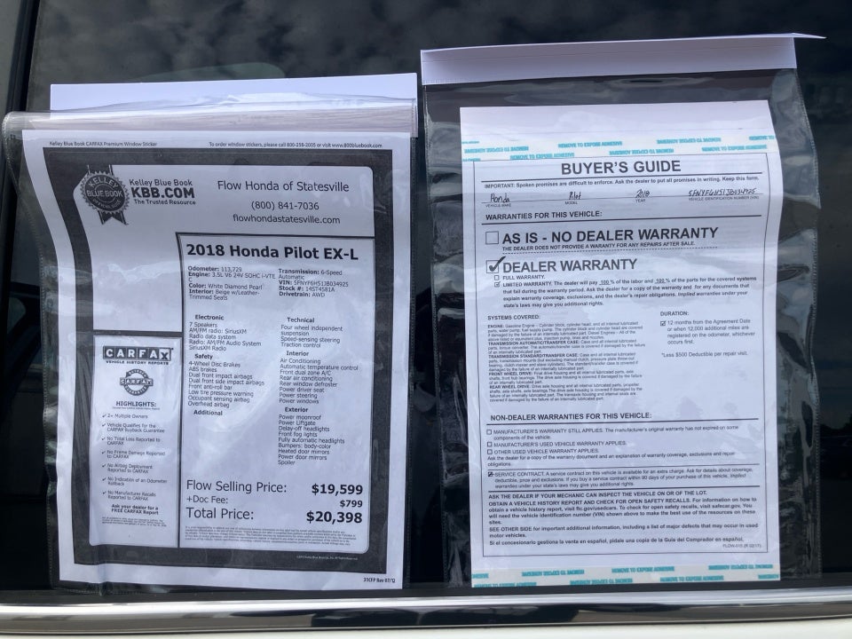 2018 Honda Pilot EX-L