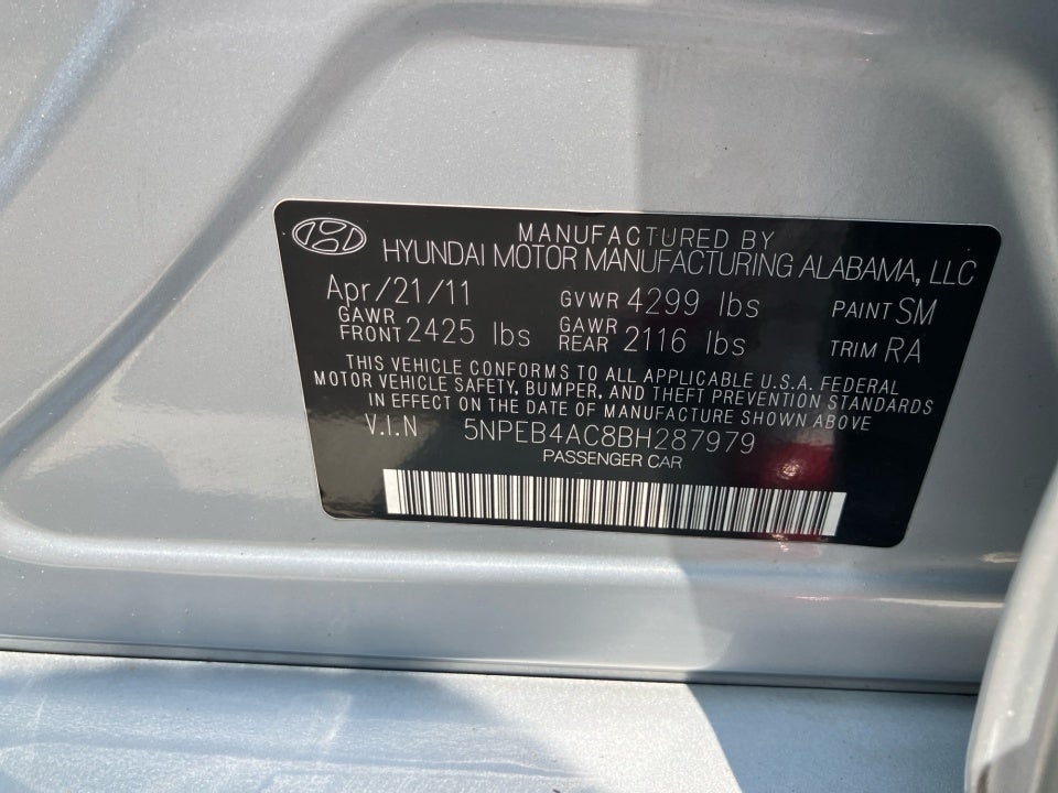 2011 Hyundai Sonata GLS PZEV