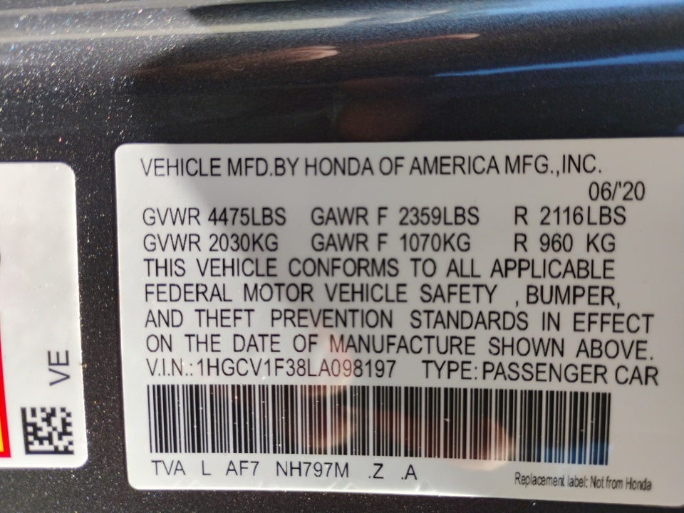 2020 Honda Accord Sport