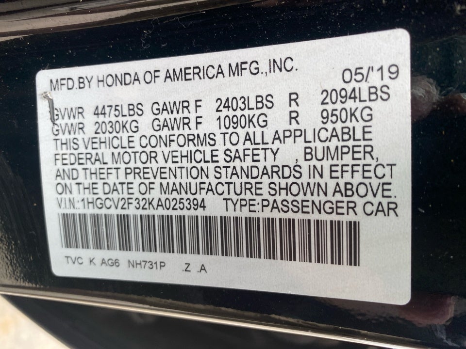 2019 Honda Accord Sport 2.0T