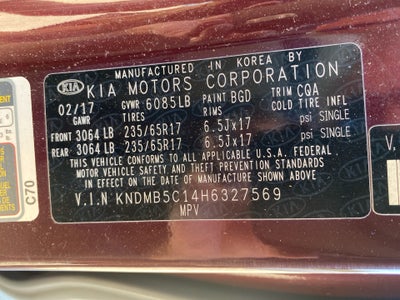 2017 Kia Sedona LX