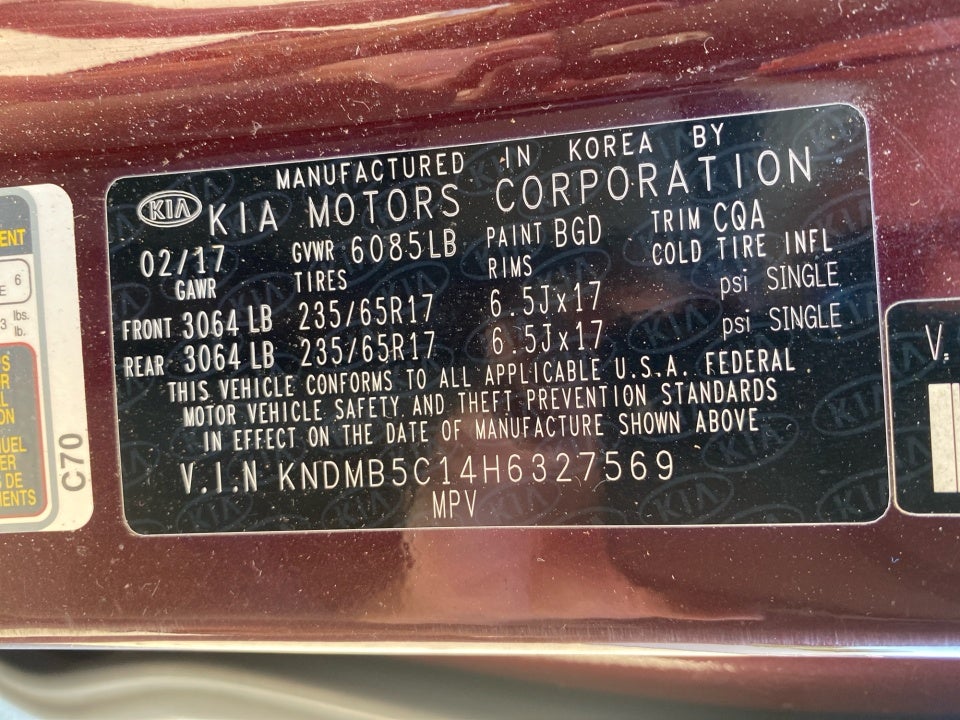 2017 Kia Sedona LX