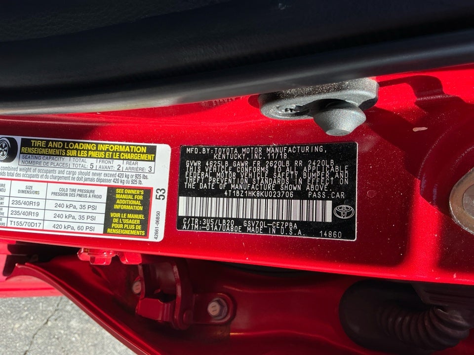 2019 Toyota Camry XSE V6