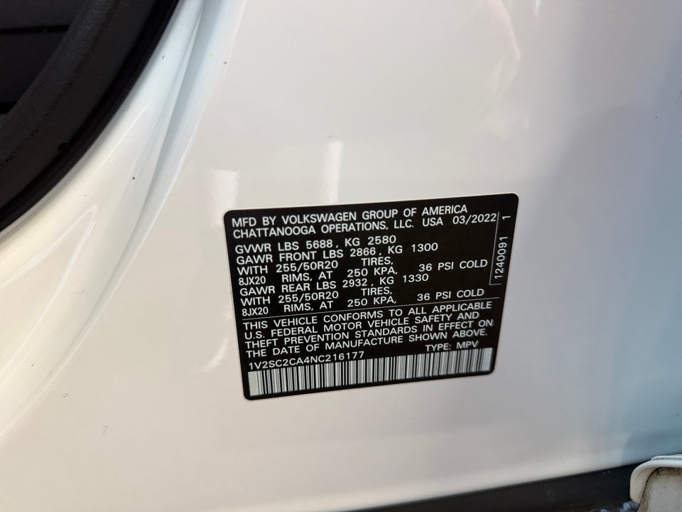 2022 Volkswagen Atlas Cross Sport 2.0T SEL R-Line