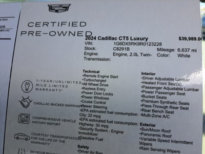 2024 Cadillac CT5 Luxury