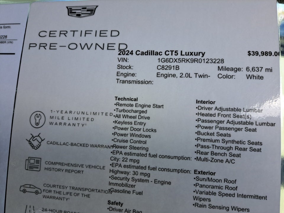 2024 Cadillac CT5 Luxury