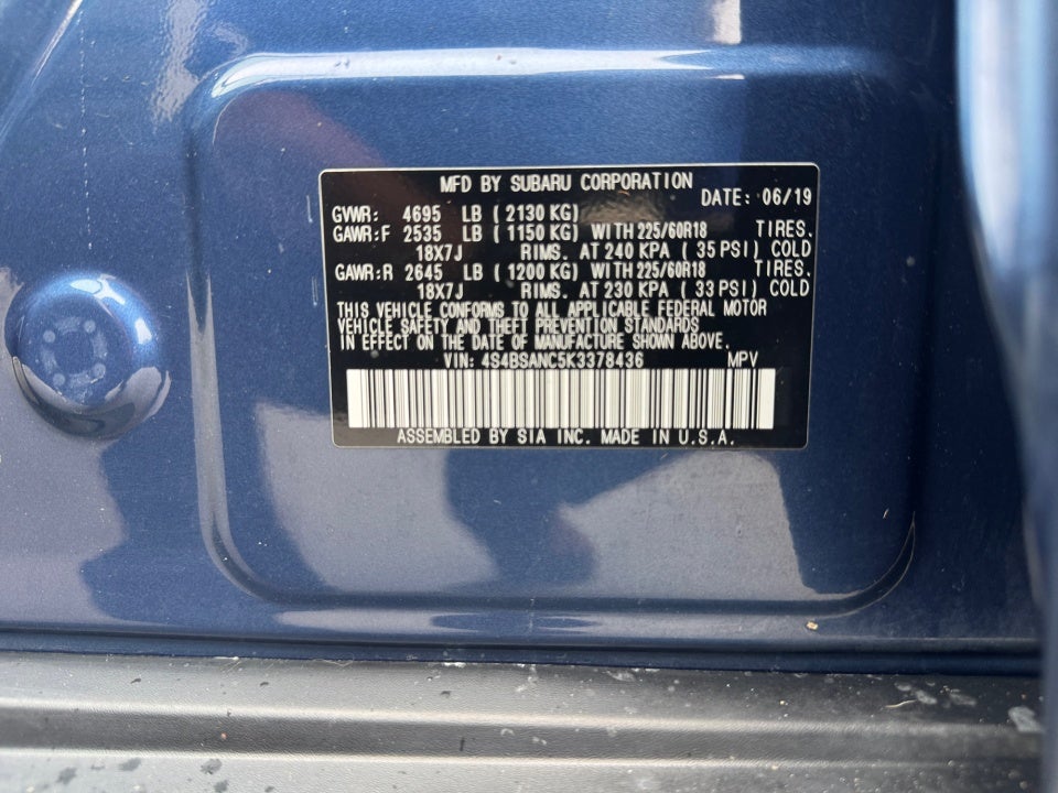 2019 Subaru Outback 2.5i Limited