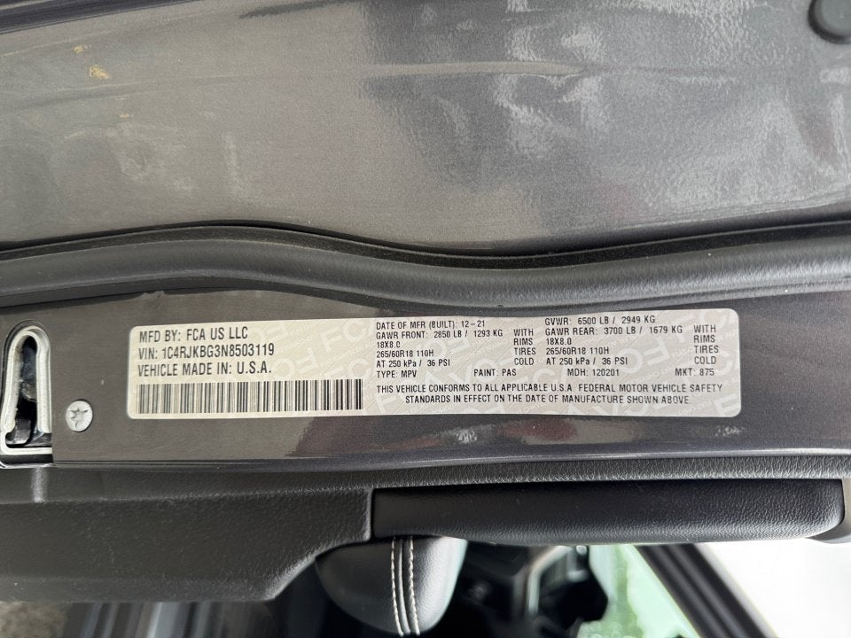 2022 Jeep Grand Cherokee L Limited 4x4