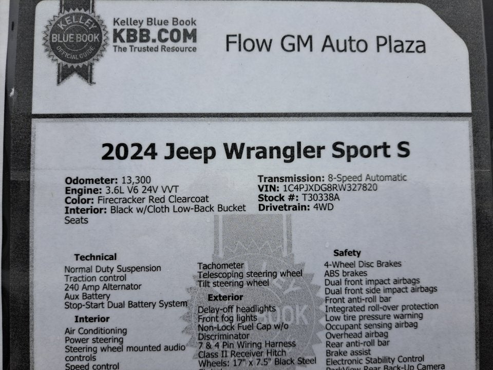 2024 Jeep Wrangler Sport S