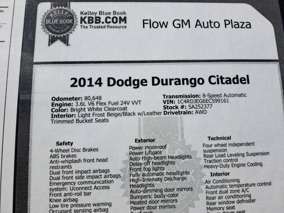 2014 Dodge Durango Citadel