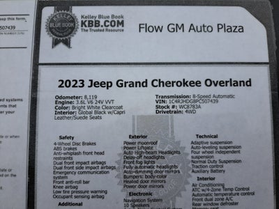 2023 Jeep Grand Cherokee Overland 4x4