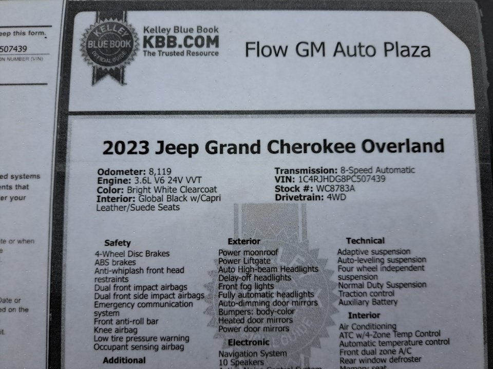 2023 Jeep Grand Cherokee Overland 4x4