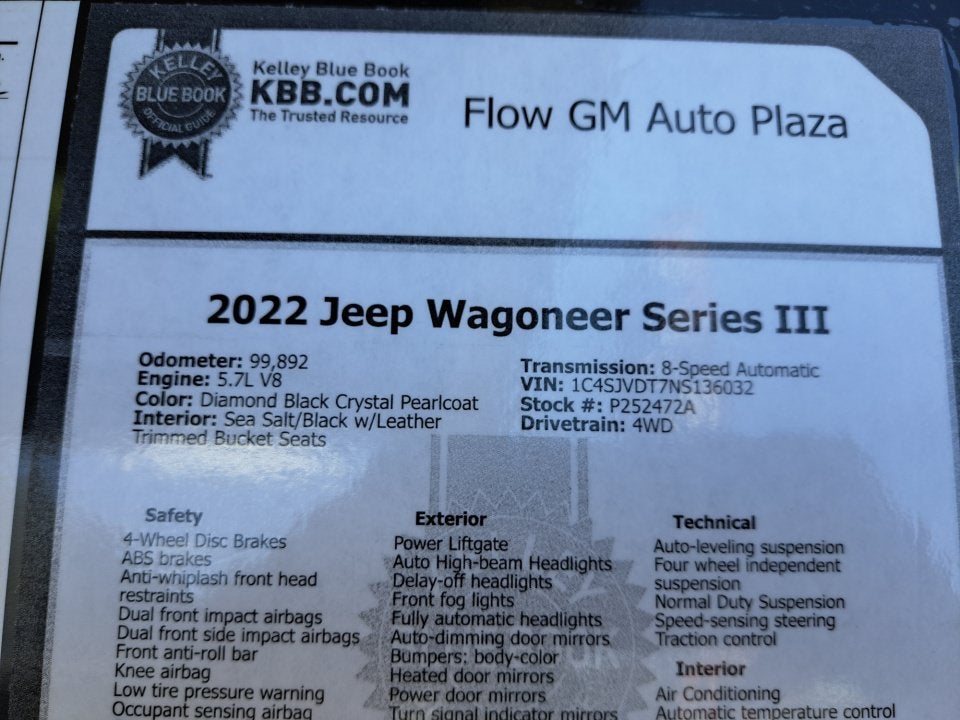 2022 Jeep Wagoneer Series III 4x4