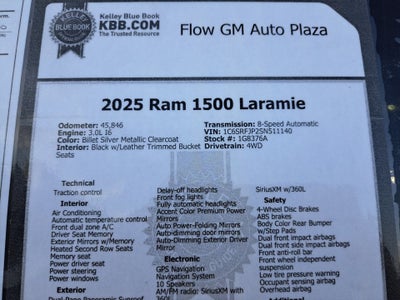 2025 RAM 1500 Laramie Crew Cab 4x4 5'7" Box