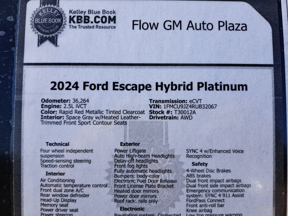 2024 Ford Escape Platinum