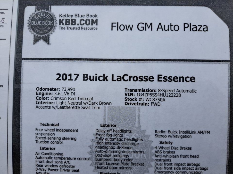 2017 Buick LaCrosse Essence