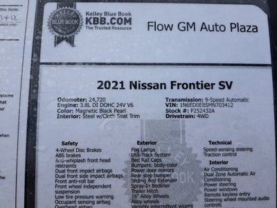 2021 Nissan Frontier Crew Cab SV 4x4