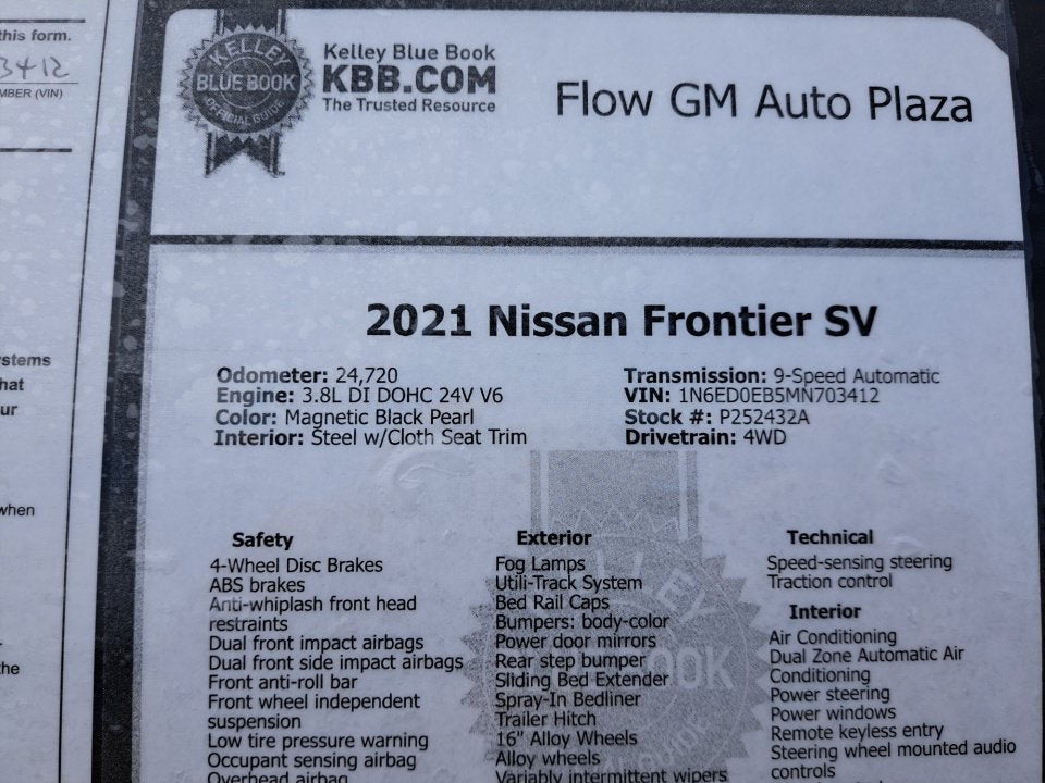2021 Nissan Frontier Crew Cab SV 4x4