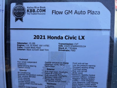 2021 Honda Civic Sedan LX