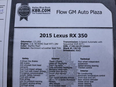 2015 Lexus RX 350 F Sport