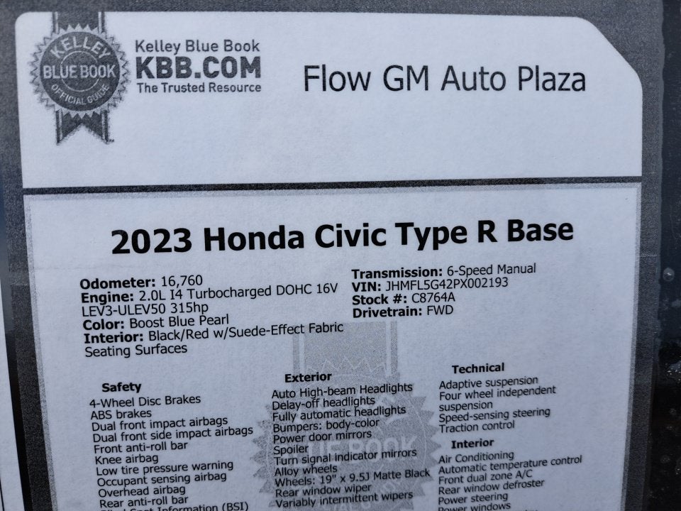2023 Honda Civic Type R Touring