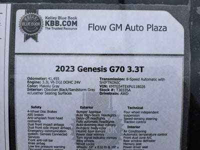 2023 Genesis G70 3.3T AWD