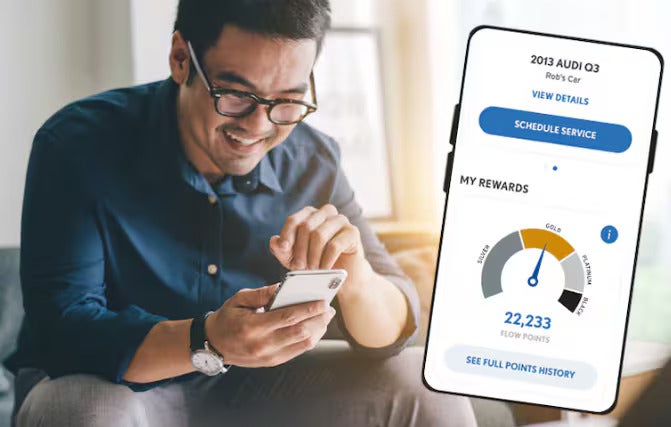 FlowGarage app simplifying vehicle ownership on a smartphone